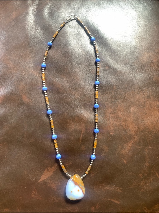 Jewelry - Rare Polka Dot Agate Beaded Pendant Necklace - Women's Jewelry